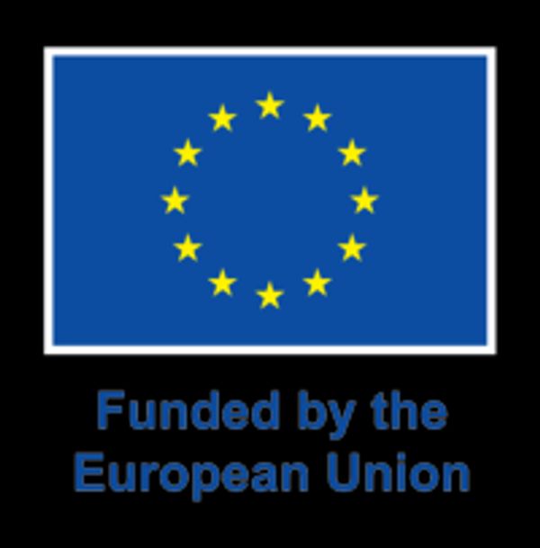 Logo with European Union Flag and text: "Funded by the European Union"